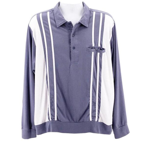 90s striped banded waist pullover shirt 1990s vintage - Picture 1 of 4